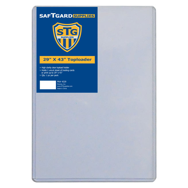 29 X 43 Uncut Sheet Toploader (10 per pack) - OUT OF STOCK