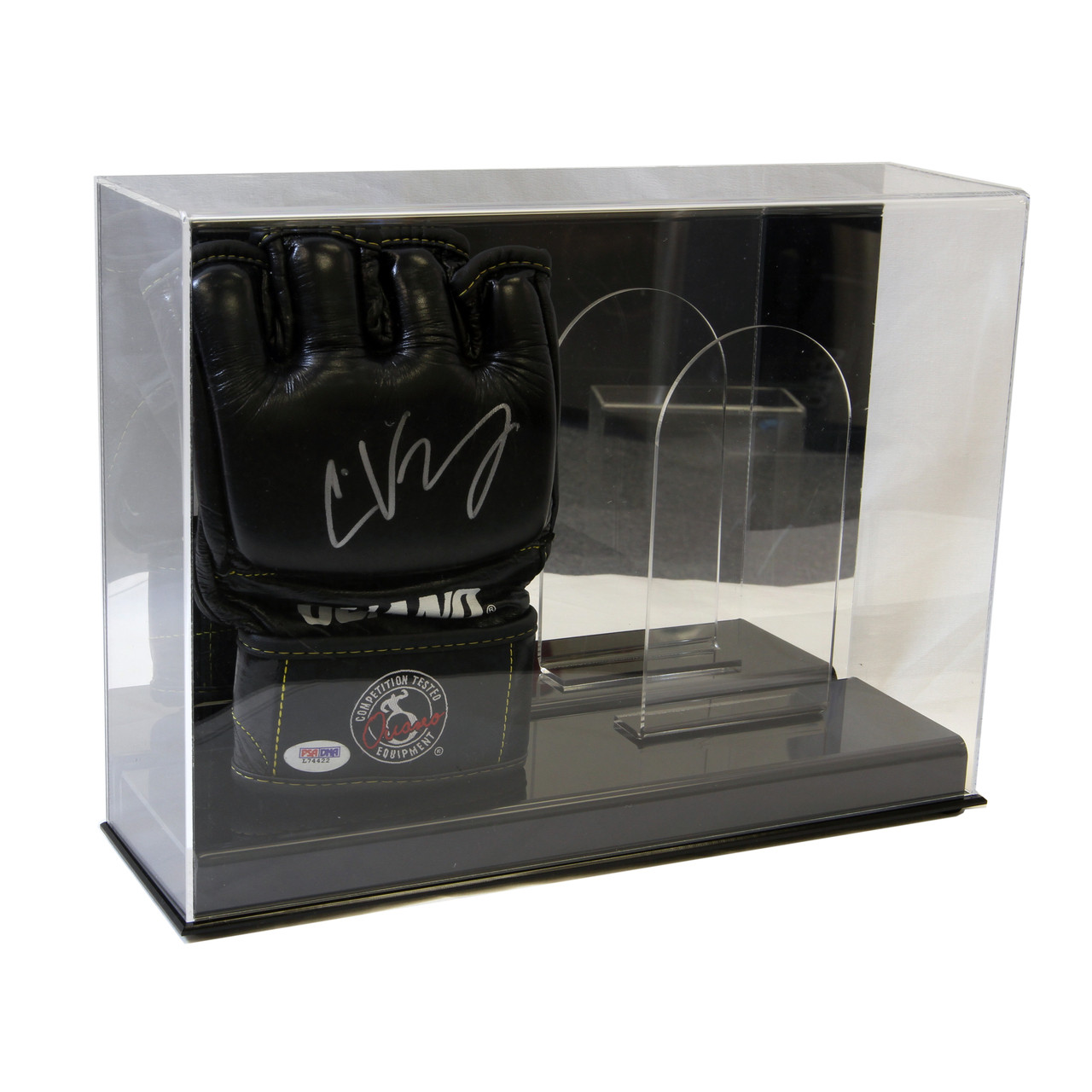 Double Baseball Batting Glove or Football Glove Display Case with Mirror Back 