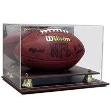 Executive Acrylic Leather Base Full Size Football Display Case - OUT OF STOCK