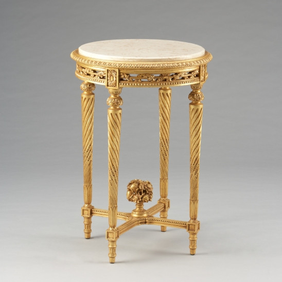 cream marble lamp table