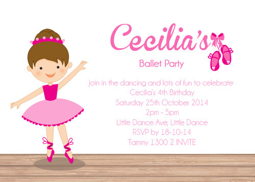 ballet themed girls party