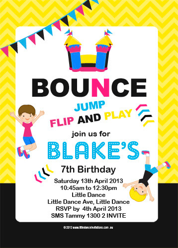 invitations bounce party invite bounce party invites