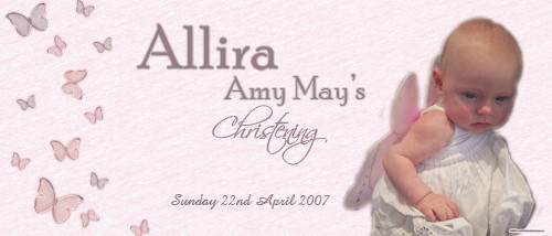 Online Banner Maker Christening Banner Butterflies Design