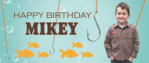 Get Hooked Fishing Themed Birthday Party Banner Fishermans