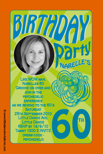 Psychedelic Birthday Party Invitations Psychedelic Party