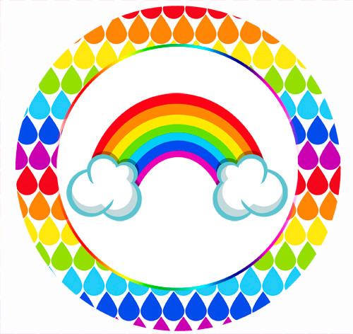 buy rainbow party labels