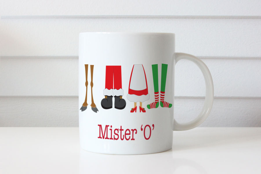 personalised mug christmas jolly