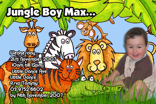 themed kids birthday party invitations monkey jungle party invitations jungle party invitations