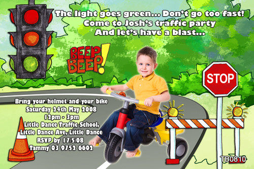 Go To Traffic School >> Themed Kids Birthday Party Invitations Traffic School Go To Traffic School >> Themed Kids Birthday Party Invitations Traffic School
