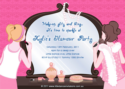 buy tween glamour party birthday invitations tween pamper party