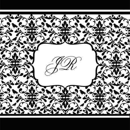Buy Black White Damask Wedding Invitations Online Black