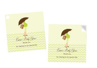 Green Mummy Square Tags and Stickers