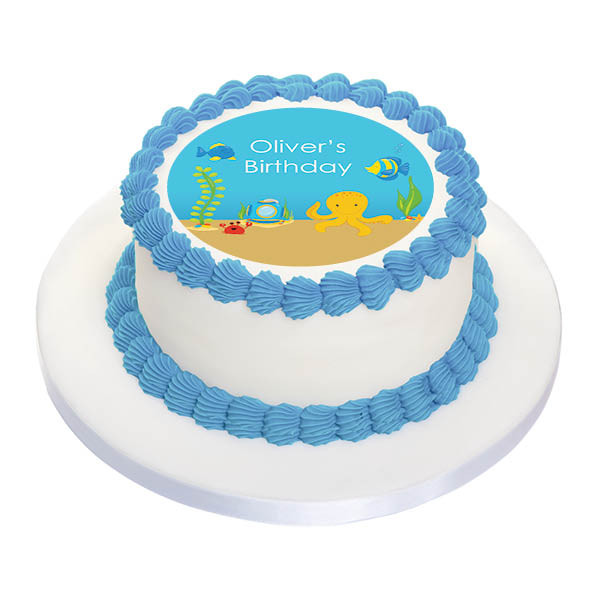 Birthday Cake Edible Image Sea Creatures