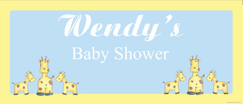 Buy Personalised Baby Shower Banners Online Baby Giraffe Theme For