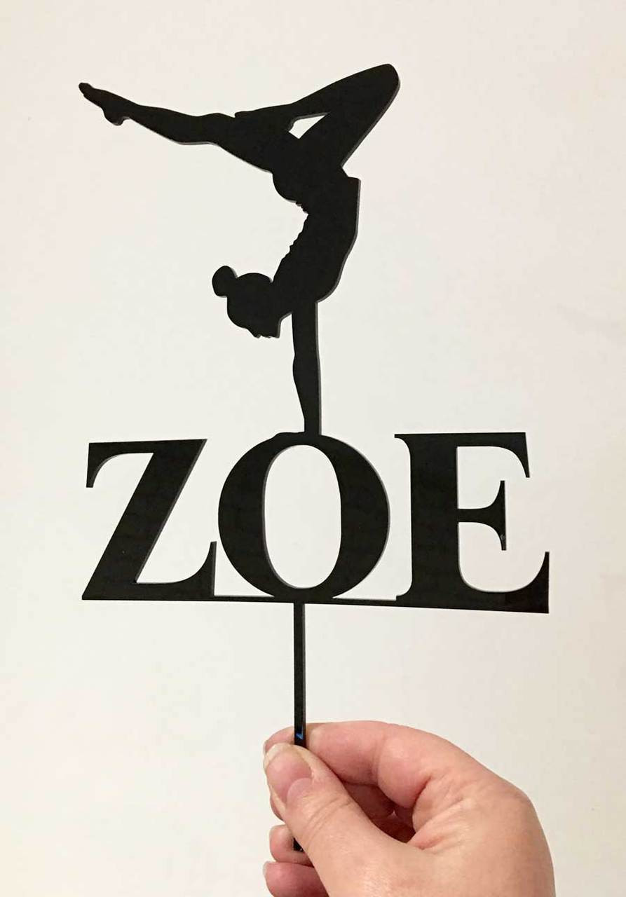 Personalised Male Gymnastics Cake Topper Gym Gymnast Cake Toppers