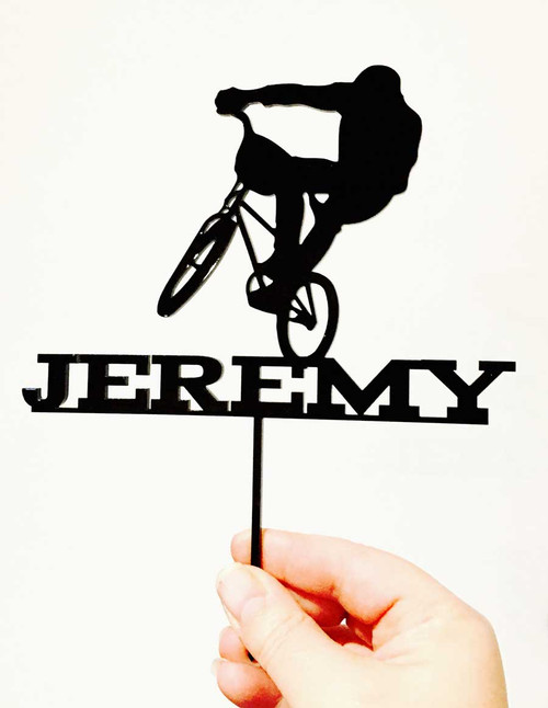 Personalised BMX Birthday Cake Topper Custom BMX Cake Personalised BMX Birthday Cake Topper Custom BMX Cake