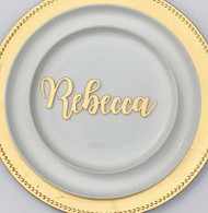 Lasercut Gold Mirror Table setting name cards / placecards / escort cards