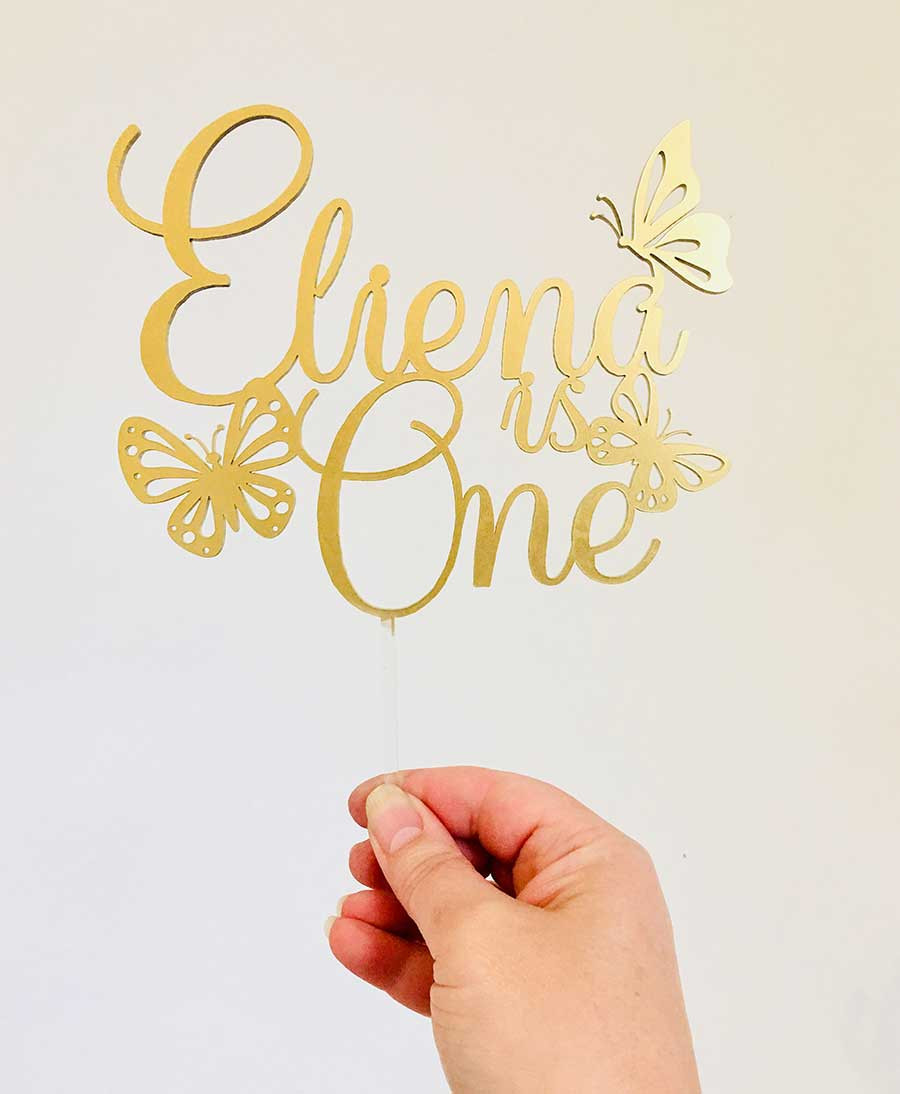 Personalised Butterflies Birthday Cake Topper Custom Butterflys