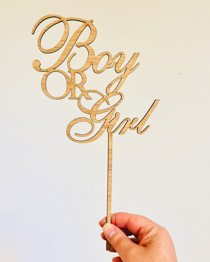 acrylic cake topper boy