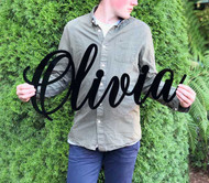 Large laser cut name or word sign. Ideal for weddings and Christenings. Made in Australia