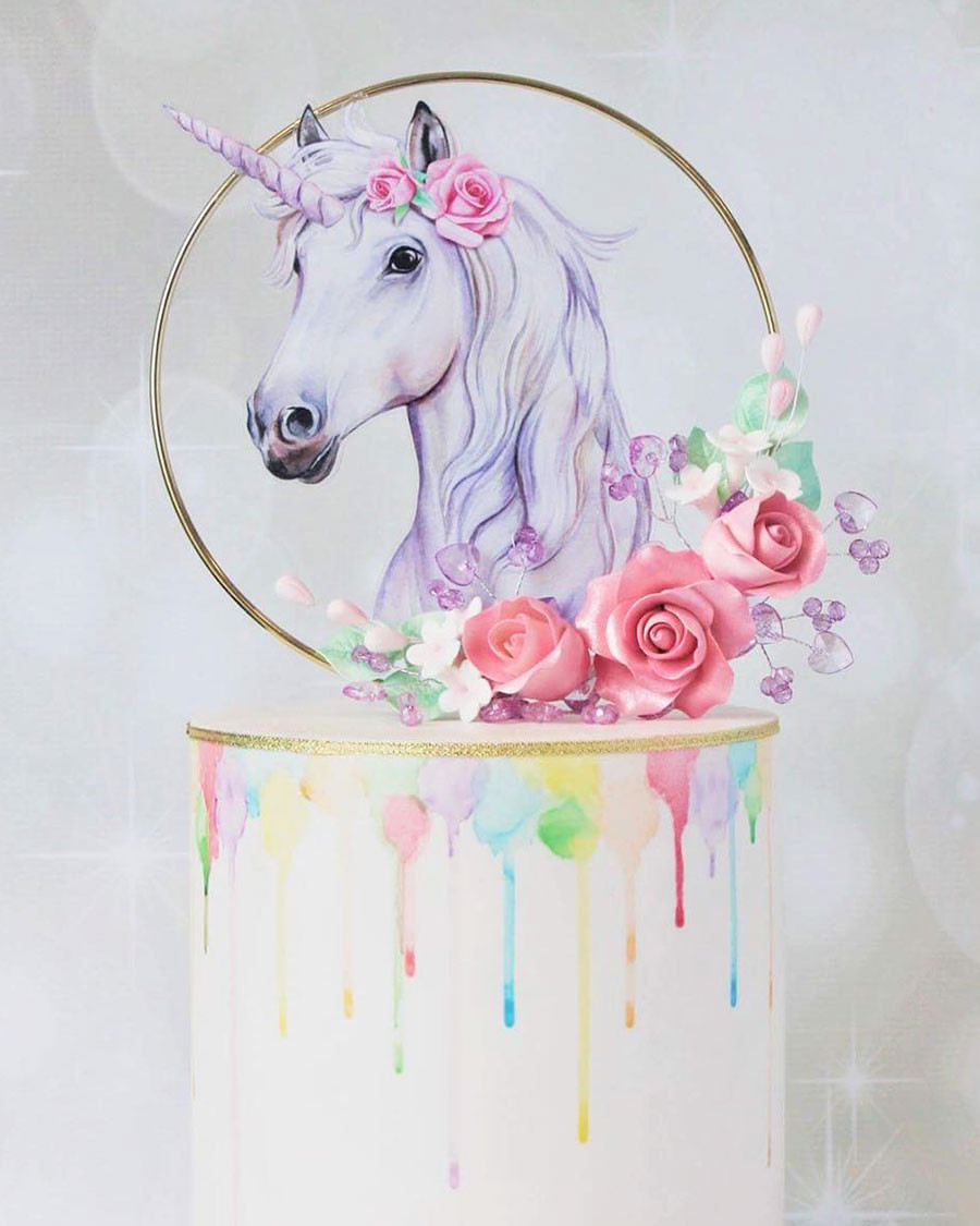 white unicorn printed acrylic cake topper white unicorn birthday cake
