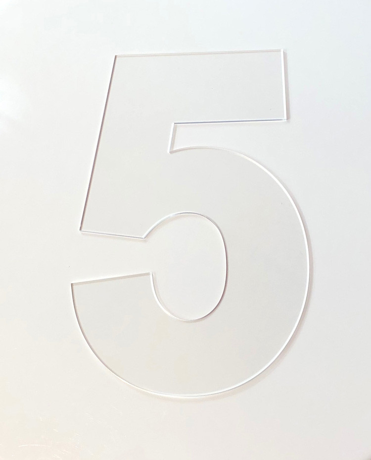 Number 5 Cookie Cake Template - Large Number 5 Acrylic Laser Cut Letter ...