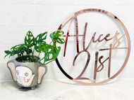 Personalised Round Acrylic Sign
