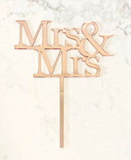 Mrs & Mrs Wedding Cake Topper - Laser cut Mr and Mrs Wedding Cake Decoration. Made in Australia