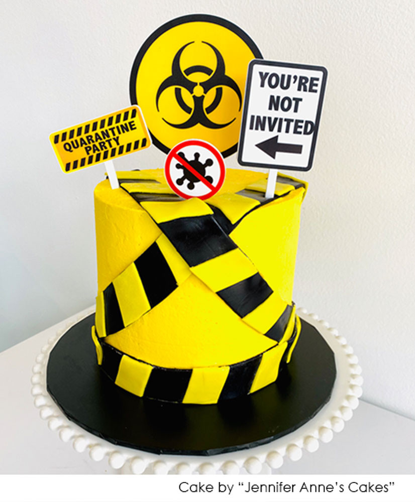 Happy Quarantine Birthday Cake Topper Quarantine Birthday Cake Decor Quarantine Party Lock down Birthday Party Decoration Suppliers