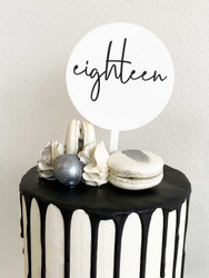 Mini Eighteen 18 Cake Topper