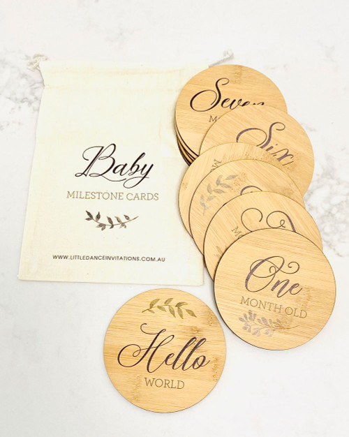 Wooden Baby Milestone Cards  