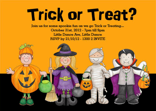 Trick or Treat Halloween Party Invitations &amp; Party